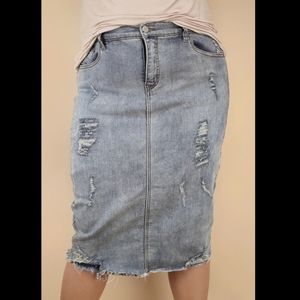 Skirted fancy denim skirt